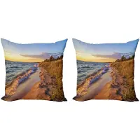 Abakuhaus Kust – Kussenhoezen Set – 2x50x50 cm – Dubbelzijdig
