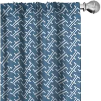 Abakuhaus – Oceaan-geïnspireerde gordijnen 2x75x225 cm – blauw-wit, microfaser