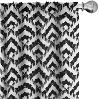 Abakuhaus Chevron gordijnen – 2x75x225 cm – microvezel – zwart-wit