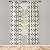 Abakuhaus – Raamdecoratie Hulstbessen – 2-delige set 75x175 cm – Groen Wit Rood