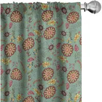 Abakuhaus Gordijnen – 2-delige set van microvezel – veelkleurig 75x175 cm – semi-verduisterend