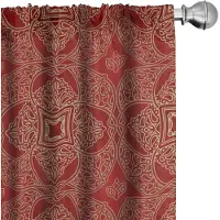 Abakuhaus – 2x75x225 cm Voorhangen – microvezel, halfschaduw, vermiljoen kamel & tan