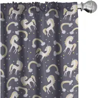 Abakuhaus Unicorn-Party gordijnen – 2x75x175 cm – microvezel, multicolor