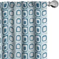 Abakuhaus Voorhangen – Geometrisch Blauw/Wit – 2-delig 75x175 cm