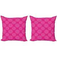 Abakuhaus Felroze Kussenhoezen – 2x45x45 cm – Dubbelzijdig Bedrukt – Microvezel