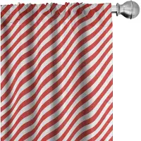 Abakuhaus Snoepstokgordijnen – 2x75x245 cm – Microvezel – Rood-Wit