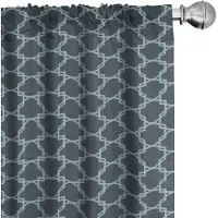 Abakuhaus Quatrefoil Gordijnen – 2x75x225 cm – Microfiber – Blauw