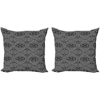 Abakuhaus Kussenhoes Set – 2x40x40 cm – Dubbelzijdig digitaal – Pale Grijs