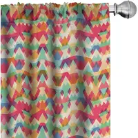 Abakuhaus Indi Voorhangen – Geometrisch – 2x75x175 cm – Meerkleurig, Halfdonker