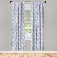 Abakuhaus Paisley gordijnen – 2-delige paneelset 75x245 cm – zwart/wit