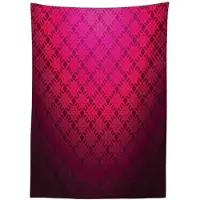 Abakuhaus Geometrische Tafelkleed – Damast Vintage – 140x240 cm – Hot Pink