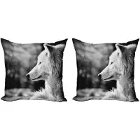 Abakuhaus Wolf Kussenhoes – Wolfafdruk, Digitaal bedrukt aan beide zijden, 45x45 cm