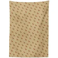 Abakuhaus Boxerhond Tafelkleed – Satijn, Wasbaar – Binnen/Buiten – 140×170 cm – Karamel/Wit