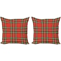 Abakuhaus Plaid kussenhoes – 2x45x45 cm – dubbelzijdig bedrukt – rood