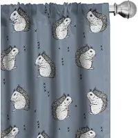 Abakuhaus Gordijnen met eekhoorns – 2-delige set 75x225 cm – microvezel – multicolor blauw/grijs