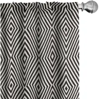 Abakuhaus Gestreepte Gordijnen – 2x75x175 cm – Microvezel – Halfschaduw, Roedezak – Eierschaal/Koksgrijs
