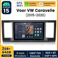 Hexinex Quad-Core autoradio Geschikt Voor VW Caravelle (2015- 2020) - Draadloos CarPlay, Android Auto, multimediaspeler, 2GB+64GB