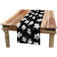 Abakuhaus Magnolia – tafelrok – 40x180 cm – groen/zwart-wit