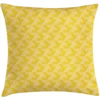 Abakuhaus Kussenhoes Geometrisch – 45x45 cm – Geel-Wit, dubbelzijdig bedrukt