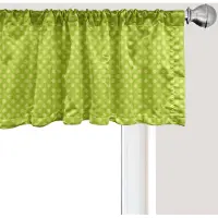 Abakuhaus Bloemenpatroon raamvalletje, gordijnvalletje voor keuken en slaapkamer met tunnelzoom, 137 cm x 30 cm, appelgroen lichtgroen