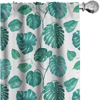 Abakuhaus – Gordijnen met Groene Blad – 2-delige set 75x245 cm – Microvezel