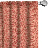 Abakuhaus – Chinese gordijnen – 2x75x175 cm – microvezel – vermiljoen beige