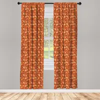 Abakuhaus Oranje raamgordijnen – 2-panelen 75x225 cm – roedezak