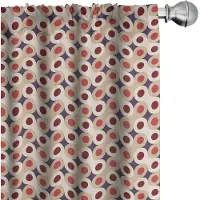 Abakuhaus Geometrische gordijnen – 2x75x225 cm – microvezel – veelkleurig