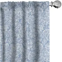 Abakuhaus Feniks gordijnen – Barok Klassiek – 2x 75x245 cm – microvezel, donkerend, licht azuurblauw