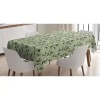 Abakuhaus Oriëntaals Tafelkleed – Satijnmix Khaki/zwart 140x170 cm