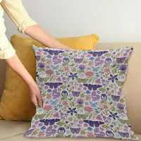 Abakuhaus Kussenhoes – Bloemenprint – Bleek tan en meerkleurig – 50x50 cm – Met rits