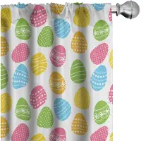 Abakuhaus Paasgordijnen – 2x75x175 cm – microvezel – Meerkleurig