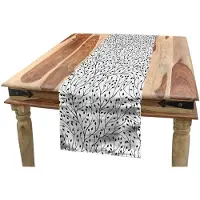Abakuhaus – Tafelloper Wit/zwart 40x300 cm – Polyester