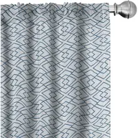 Abakuhaus Japanse gordijnen – 2x75x245 cm – Microvezel – Gedeeltelijk verduisterend – Blauw-wit