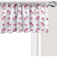 Abakuhaus Love Window Valance, Gordijnvalance voor Keuken en Slaapkamer met Tunnelzoom, 137 cm x 45 cm, Roze Wit