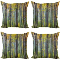 Abakuhaus Fallen Kussenhoes Set – 4x40x40 cm – Dubbelzijdig bedrukt – Grijs Geel