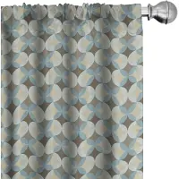 Abakuhaus Geometrische ronde bloemmotieven gordijnen – 2x75x175 cm – Meerkleurig