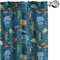 Abakuhaus Onderwatergordijnen – 2x75x245 cm – Microfiber – Halfdonkerend