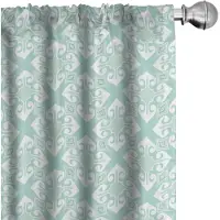 Abakuhaus – Mintgroen-Wit Voorhangen 2x75x225 cm – Mikrofaser