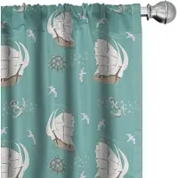 Abakuhaus zeilgordijnen – 2x75x245 cm – microvezel – Licht teal