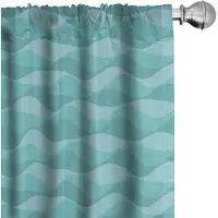 Abakuhaus Golf – Gordijnen – Abstract Onderwaterontwerp – 2×75×225 cm – Kadettblauw Zeeschuim