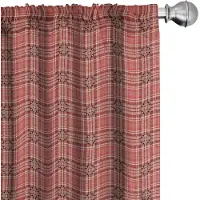 Abakuhaus Geruit gordijnen – 2x75x175 cm – microvezel