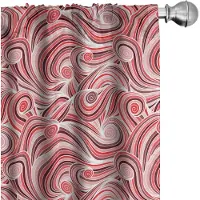 Abakuhaus Aziatische gordijnen – 2x75x245 cm – microfaser – halfdonkerend – roze mauve