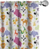 Abakuhaus Cartoon-dier gordijnen – 2x75x225 cm – microvezel – meerkleurig