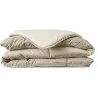 Eleganzzz Eazy Zomerdekbed Zonder Overtrek Microvezel - white swan/brown rice 140x200cm