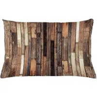 Abakuhaus Kussenhoes Houtenlook – Rustieke stijl – 65x40 cm – bruin
