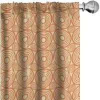 Abakuhaus Art Nouveau gordijnen – 2×75×225 cm – microvezel, halfdonker – bleekgeel, vermiljoen