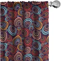 Abakuhaus Abstrakt gordijnen – 2x75x245 cm – Multicolor, microvezel