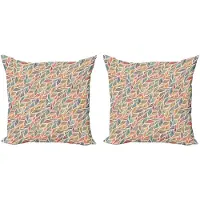 Abakuhaus Boho Kussenhoes Set – 2x60x60 cm – Dubbelzijdig bedrukt – Microvezel Multicolor