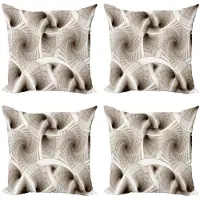 Abakuhaus Fractal Kussenhoezen – Set van 4 stuks 40x40 cm – Dubbelzijdig bedrukt – Beige